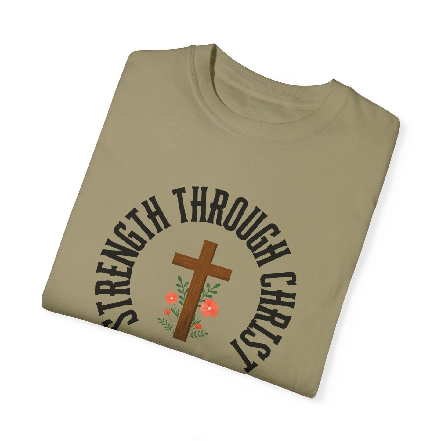 Inspirational Christian T-Shirt - Strength Through Christ, Philippians 4:13